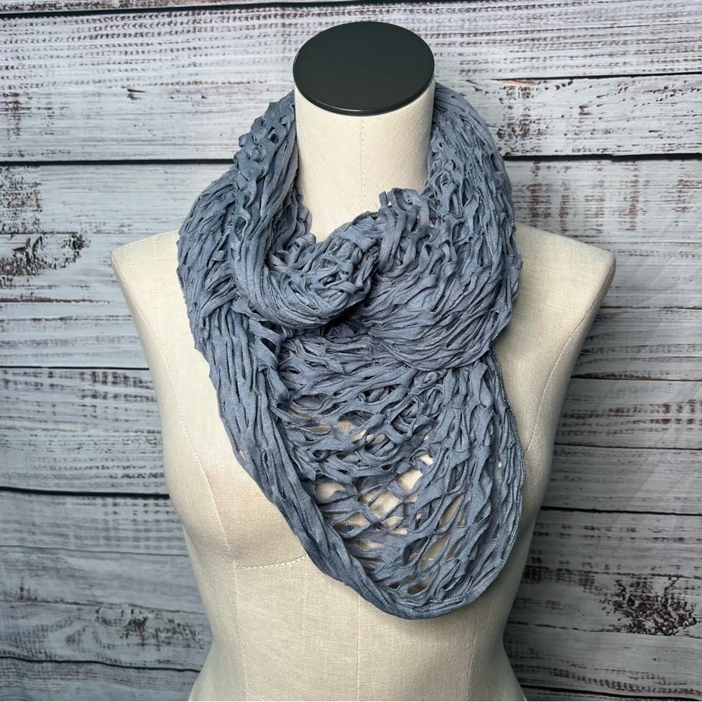 Collection18 Infinity Scarf Blue Net Grunge y2k Style